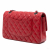 Chanel Classic Double Flap Medium Lambskin Leather Matelassè Shoulder Bag Red