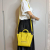 Celine Luggage Nano Drummed Calfskin Leather 2-Ways Tote Bag Yellow