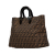 Fendi B Fendi Brown Canvas Fabric Large Zucca Twins Tote Italy