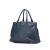 Prada B Prada Blue Midnight Blue Calf Leather Vitello Daino Open Convertible Tote Romania