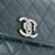 Chanel B Chanel Green Dark Green Calf Leather Quilted Aged skin Logo Accordion Flap Italy