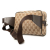 Gucci AB Gucci Brown Beige Canvas Fabric GG Belt Bag Italy