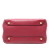 Burberry B Burberry Red Calf Leather Small Grainy skin and House Check Banner Satchel Italy