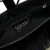 Chanel B Chanel Black Canvas Fabric Chocolate Bar Printed Fringe Handbag France