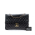 Chanel B Chanel Black Lambskin Leather Leather Maxi XL Quilted Lambskin Clutch with Chain Italy