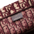 Christian Dior B Dior Red Burgundy Canvas Fabric Large Oblique Embroidered Book Tote Italy