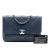 Chanel B Chanel Blue Navy Calf Leather CC Quilted skin Zipped Flap France
