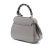 Gucci AB Gucci Gray Calf Leather Mini Polished Bamboo Lady Lock Top Handle Bag Italy