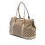 Gucci B Gucci Brown Beige Canvas Fabric GG Miss GG Tote Italy