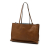 Prada B Prada Brown Calf Leather Glace Etiquette Tote Italy