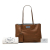 Prada B Prada Brown Calf Leather Glace Etiquette Tote Italy