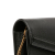 Saint Laurent AB Saint Laurent Black Calf Leather Grain De Poudre Monogram Cassandra Chain Wallet Italy