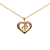 Christian Dior B Dior Gold Gold Plated Metal CD Heart Pendant Necklace France