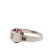 Louis Vuitton B Louis Vuitton Silver Silver Plated Metal Crystal Gamble Cocktail Ring L France
