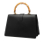 Gucci B Gucci Black Calf Leather Large Bamboo Dionysus Web Satchel Italy