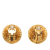 Chanel AB Chanel Gold Gold Plated Metal CC Round Clip on Earrings France
