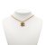 Chanel AB Chanel Gold Gold Plated Metal Quilted CC Pendant Necklace France