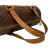 Celine AB Celine Brown Coated Canvas Fabric Macadam Boston Bag France