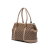 Gucci B Gucci Brown Beige with White Canvas Fabric GG Miss GG Tote Italy