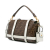 Fendi B Fendi Brown with White Coated Canvas Fabric Zucca Glazed Cage Baguette Satchel Italy