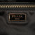 Prada B Prada Orange with Black Satin Fabric Sequin Stripes Tote Italy