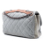 Chanel B Chanel Gray Light Gray Calf Leather Jumbo Iridescent skin In The Mix Flap Italy