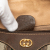 Gucci B Gucci Brown Coated Canvas Fabric GG Supreme Web Boston Bag Italy