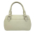 Ferragamo AB Ferragamo White Calf Leather Gancini Handbag Italy