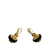 Chanel AB Chanel Gold with Black Gold Plated Metal CC Resin and Faux Pearl Drop Clip On Earrings France