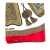 Hermès AB Hermès Red with White Silk Fabric Poste et Cavalerie Scarf 90 France