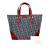 Christian Dior AB Dior Blue Navy with Red Dark Red Canvas Fabric Diorissimo Trotter Zip Tote France