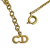Christian Dior AB Dior Gold Gold Plated Metal CD Logo Pendant Necklace France
