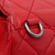 Chanel B Chanel Red Goatskin Leather Small Quilted Double Carry Waist Chain Flap Italy