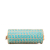 Fendi AB Fendi Brown Beige with Blue Turquoise Canvas Fabric Zucchino Barrel Pochette Italy