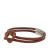 Hermès B Hermès Brown with Silver Calf Leather Atame Knot Bracelet France