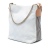 Chanel AB Chanel White Calf Leather Large Stitched skin Button Up Hobo Italy