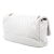 Chanel B Chanel White Calf Leather Jumbo Chevron skin Surpique Flap Italy
