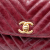 Chanel AB Chanel Red Dark Red Lambskin Leather Leather Small Chevron Aged Lambskin Hampton Flap France