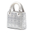 Christian Dior B Dior Gray Satin Fabric Mini Cannage Strass Crystal Embellished Lady Dior Italy