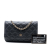 Chanel B Chanel Black Caviar Leather Leather CC Quilted Caviar Wallet on Chain France