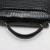Saint Laurent Cassandre Mini Leather Moc Croc Top-handle Handbag Black