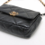 Chanel 19 Medium Lambskin Leather Matelassè Flap Handbag Black