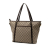 Gucci B Gucci Brown Beige Coated Canvas Fabric GG Supreme Joy Convertible Tote Italy