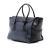 Prada B Prada Blue Navy with Black Calf Leather Bicolor Glace Sound Lock Satchel Italy