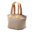 Gucci AB Gucci Brown Beige Canvas Fabric GG Web Tote Italy