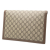 Gucci AB Gucci Brown Beige Coated Canvas Fabric GG Supreme Web Ophidia Flap Clutch Italy