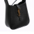 Saint Laurent AB Saint Laurent Black Calf Leather Micro Grained skin Supple Le 5 a 7 Handbag Italy