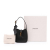 Saint Laurent AB Saint Laurent Black Calf Leather Micro Grained skin Supple Le 5 a 7 Handbag Italy