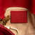 Gucci B Gucci Red Calf Leather Mini GG Marmont Matelasse Flap Crossbody Italy