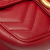 Gucci B Gucci Red Calf Leather Mini GG Marmont Matelasse Flap Crossbody Italy